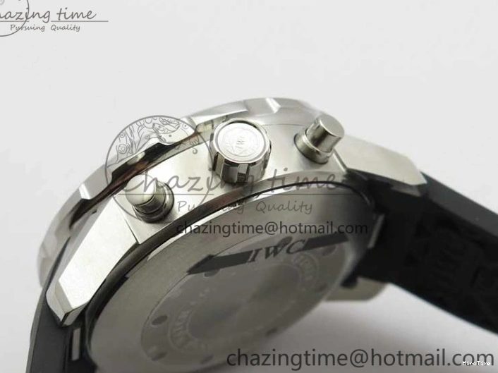 MIROTIME 0305 Aquatimer Chrono IW376702 SS BLS 1:1 Best Edition Black Dial on Black Rubber Strap A WellDesigned 7105